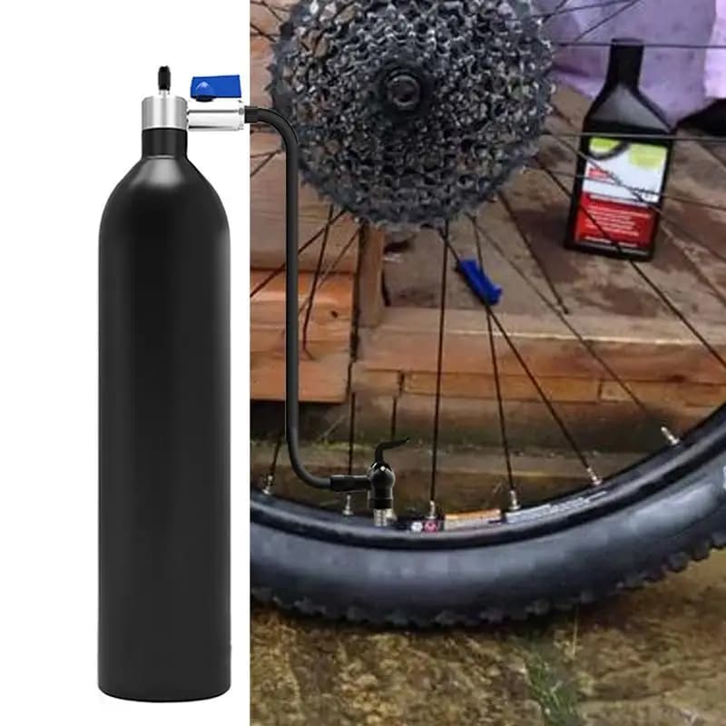 Gonfiatore per pneumatici Cilindro di rimbalzo per pneumatici a vuoto 200PSI Pompa per compressore per pneumatici Gonfiatore per vuoto per biciclette Biciclette Adulti Uomini Donne