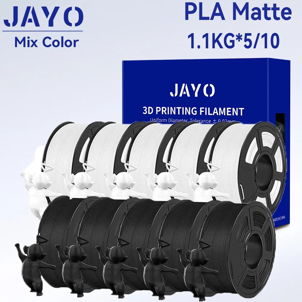 JAYO PLA 3D Printer Filament 1,75 mm+/-0,02 mm 5/10 rolls 100% without bubbles Non-toxic 3D printing materials for 3D printer and pen