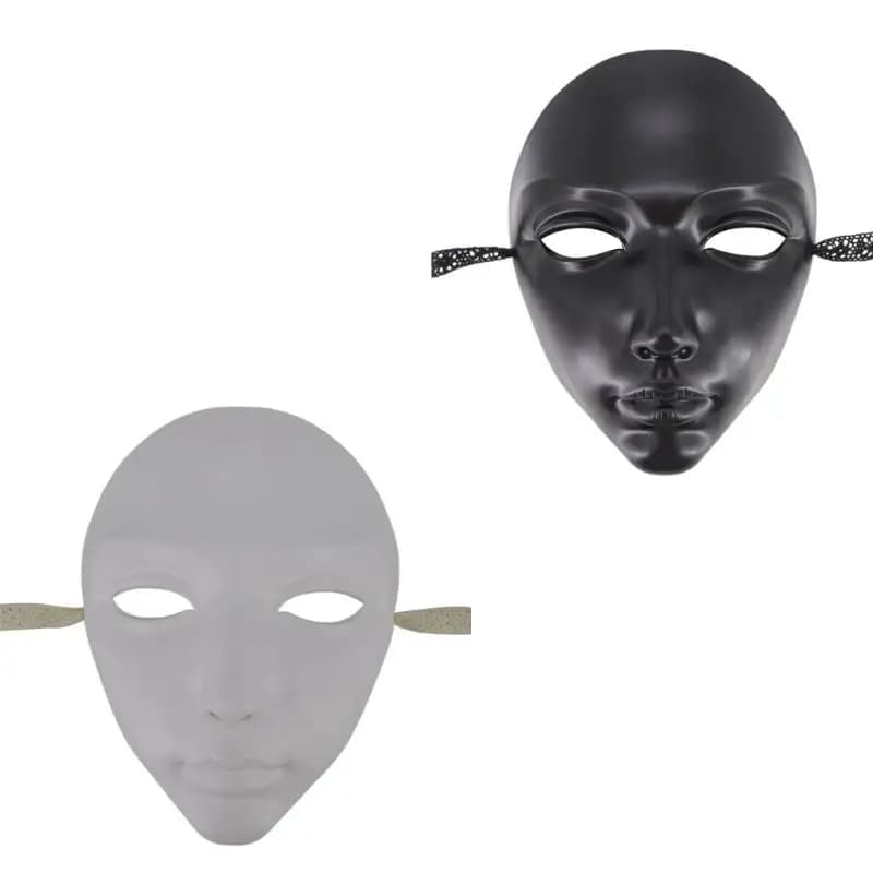 Light plastic face mask for 39BB party stylish accessories for cosplay Halloween events, design and