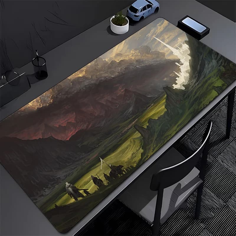 Mouse Pad Gamer Computer Accessories L-Lords The R-rings Keyboard Pad Laptop Gaming Extended Desktop Mats Anime Scenery Mousepad