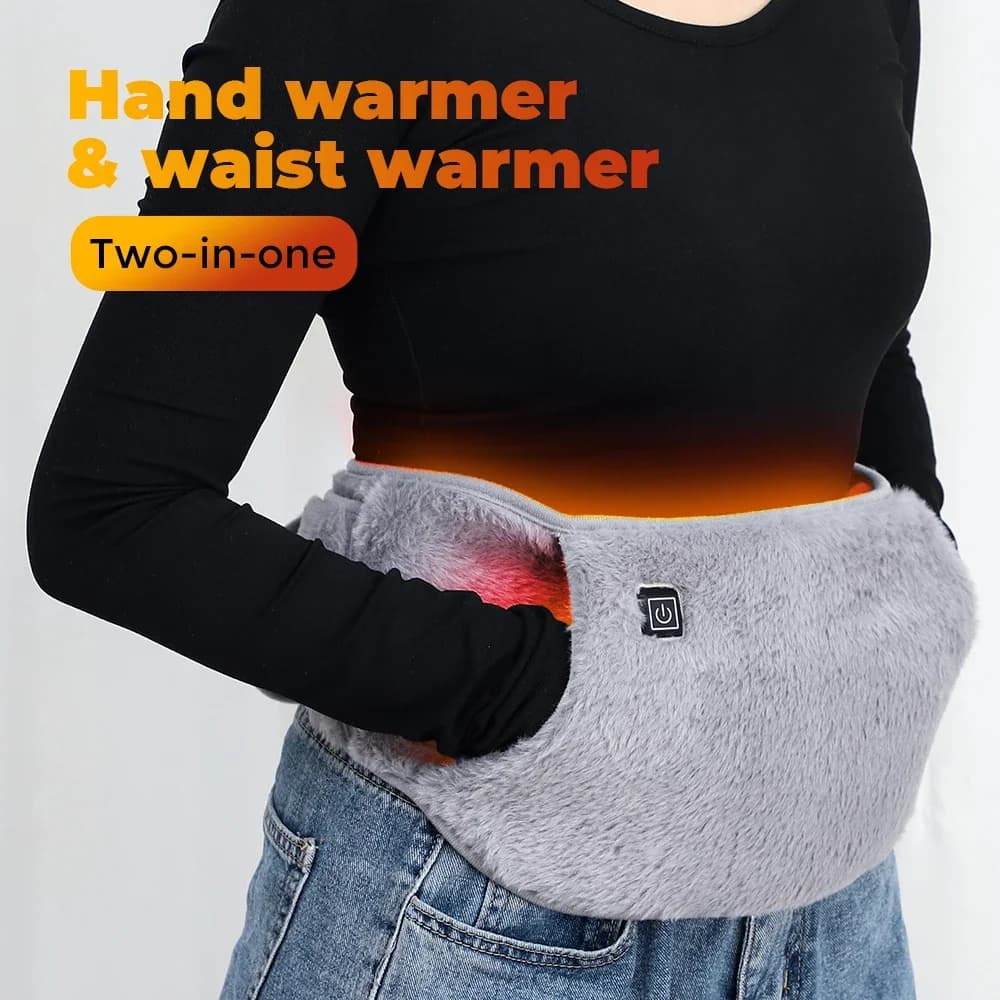 Scaldamani con riscaldamento elettrico Cintura riscaldante per utero Cintura riscaldante in vita Regalo invernale per borsa calda con riscaldamento caldo e freddo da donna