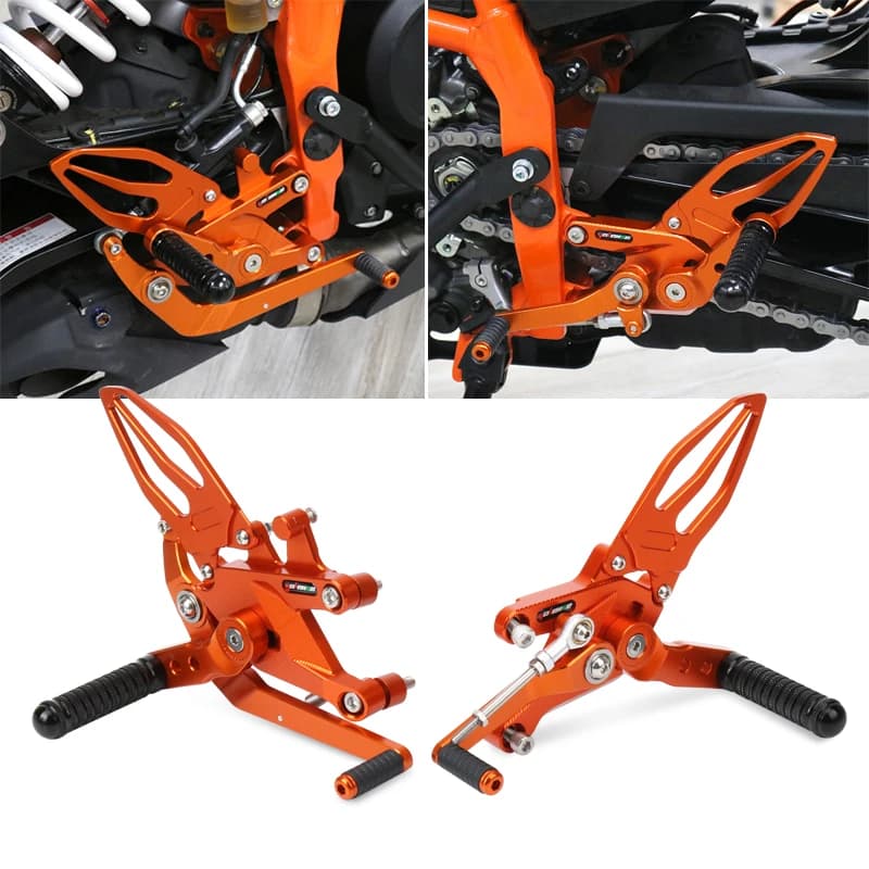 Accessorio moto CNC Pedane Rearset Pedana posteriore Poggiapiedi per DUKE 390 250 DUKE390 DUKE250 2024 2025