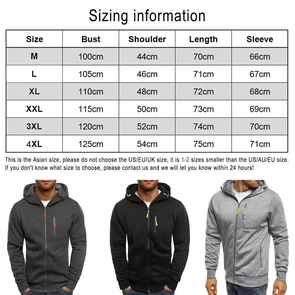 Giacca da uomo alla moda con tasca con cerniera e cappuccio, logo personalizzato, modello testo, abbigliamento sportivo casual da strada, colletto aperto da uomo, moda S-4XL