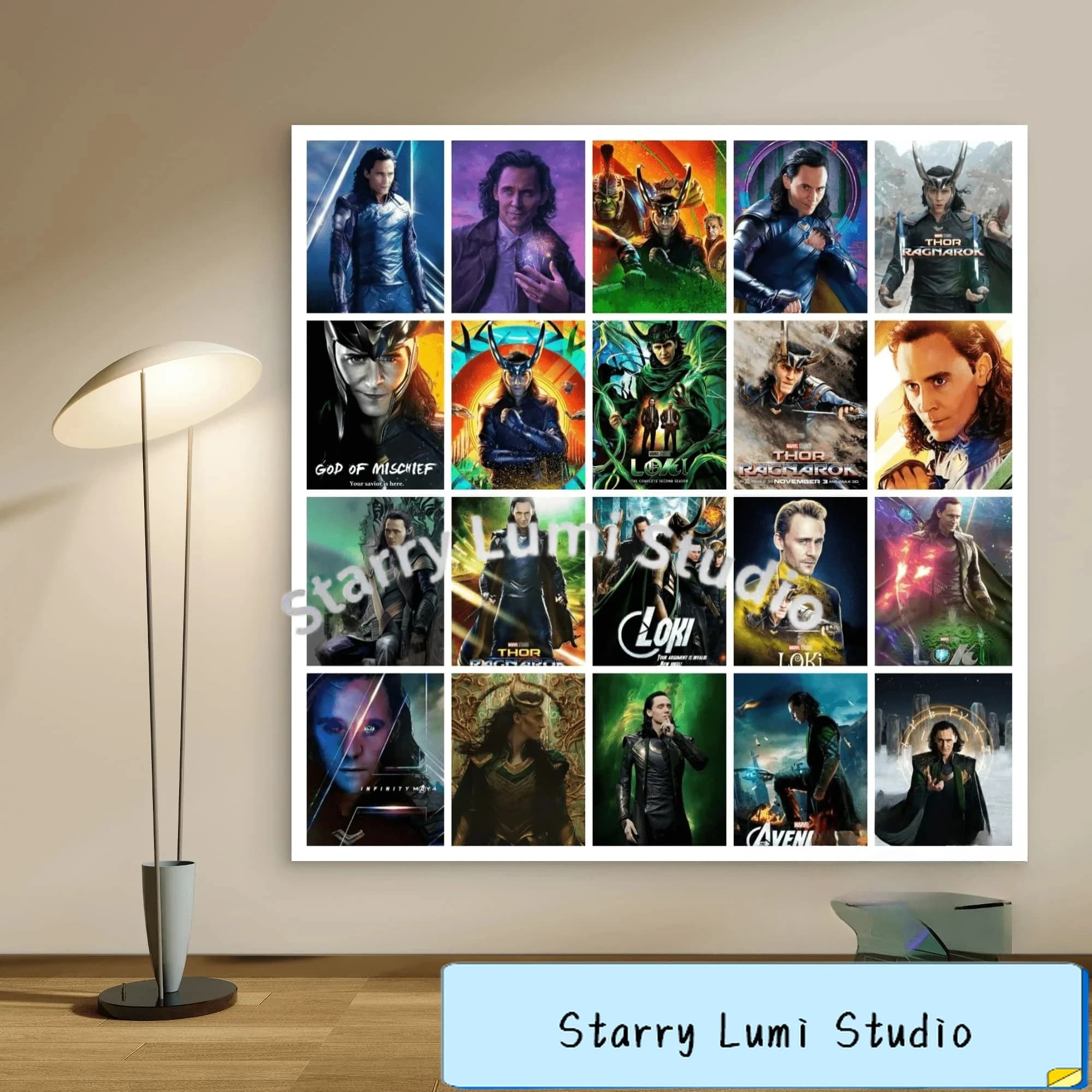 Kit Pittura Diamante 5D Loki Marvel Movie AB, Ricamo Diamantato Fai da Te, Punto Croce, Arte Fatta a Mano, Regalo Artigianale, Decorazione Casa
