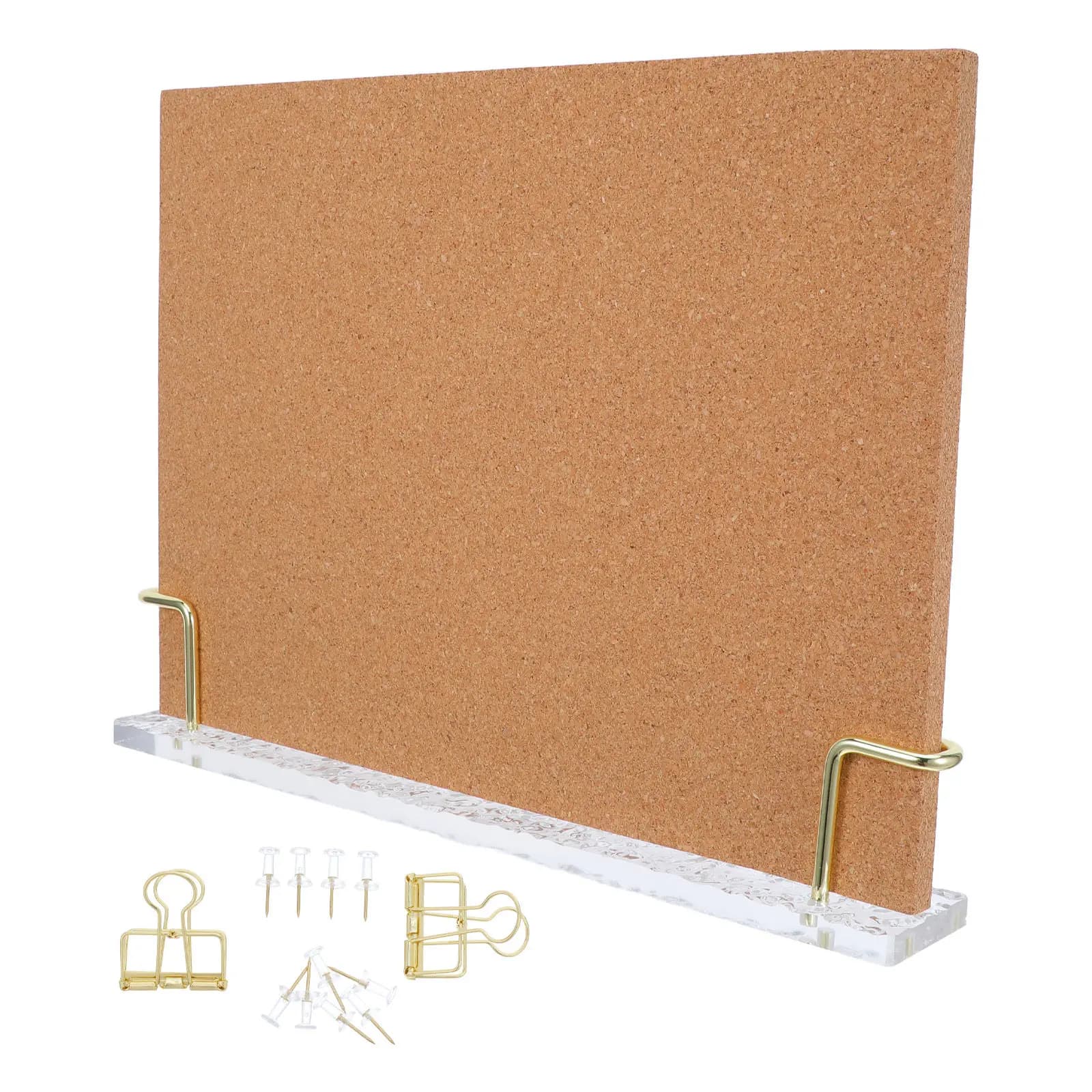 Set di 1 Elegante Bacheca in Acrilico per Scrivania, Ufficio, Casa, Espositore per Foto e Promemoria, Organizzatore da Tavolo