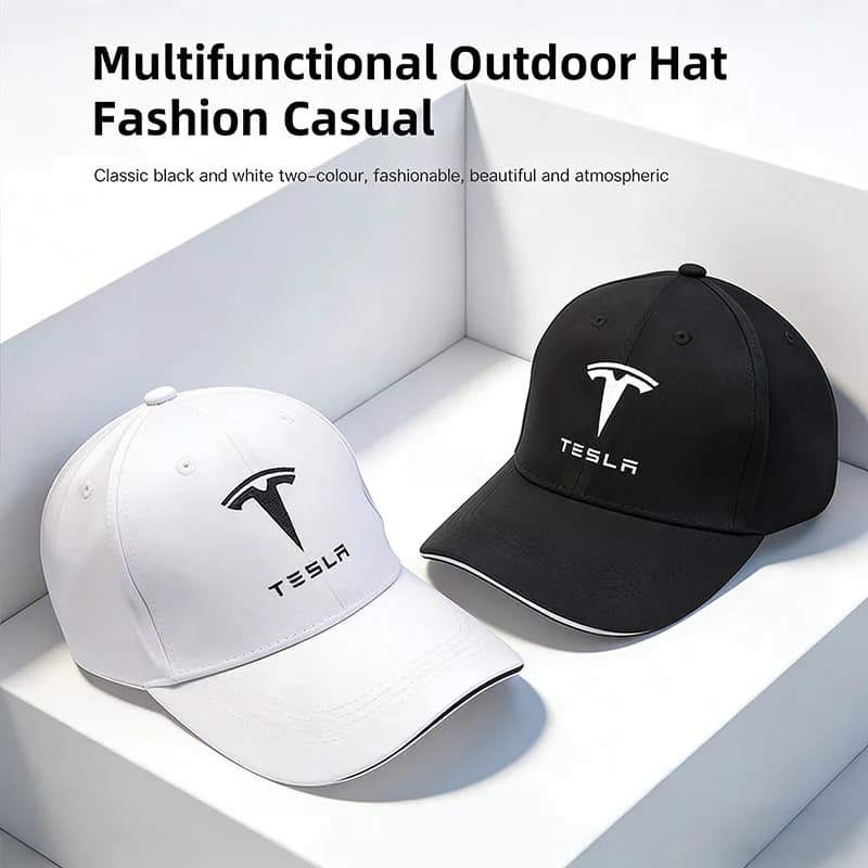 Car Duck Tongue Cap Embroidery Logo Baseball 3D Hats Adjustable Casual Trucket Hip hop For Tesla Model 3 Highland 2023 Model S