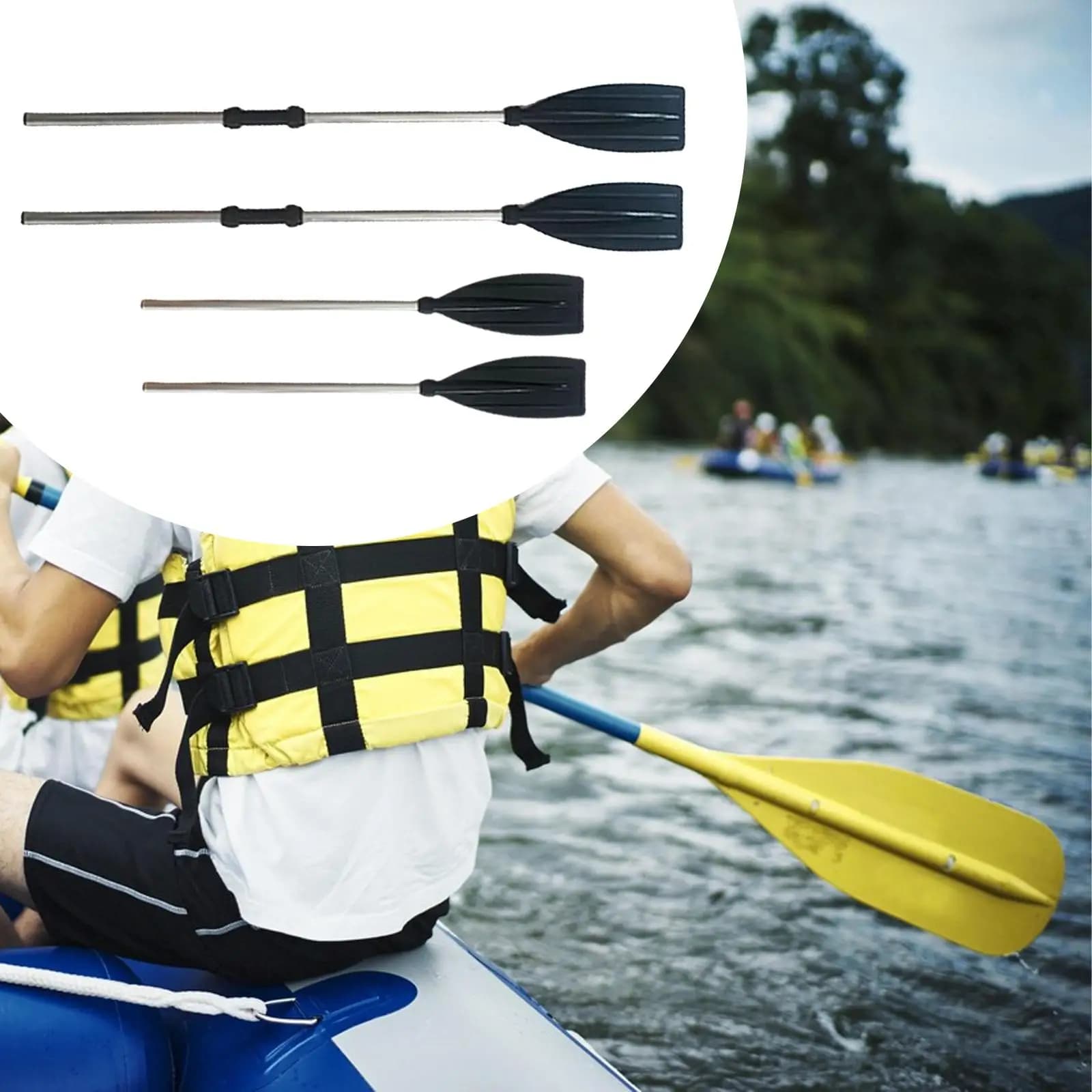 2x pagaie per canoa pagaie per barche per canoa con lama a coste per sport da paddle per barche