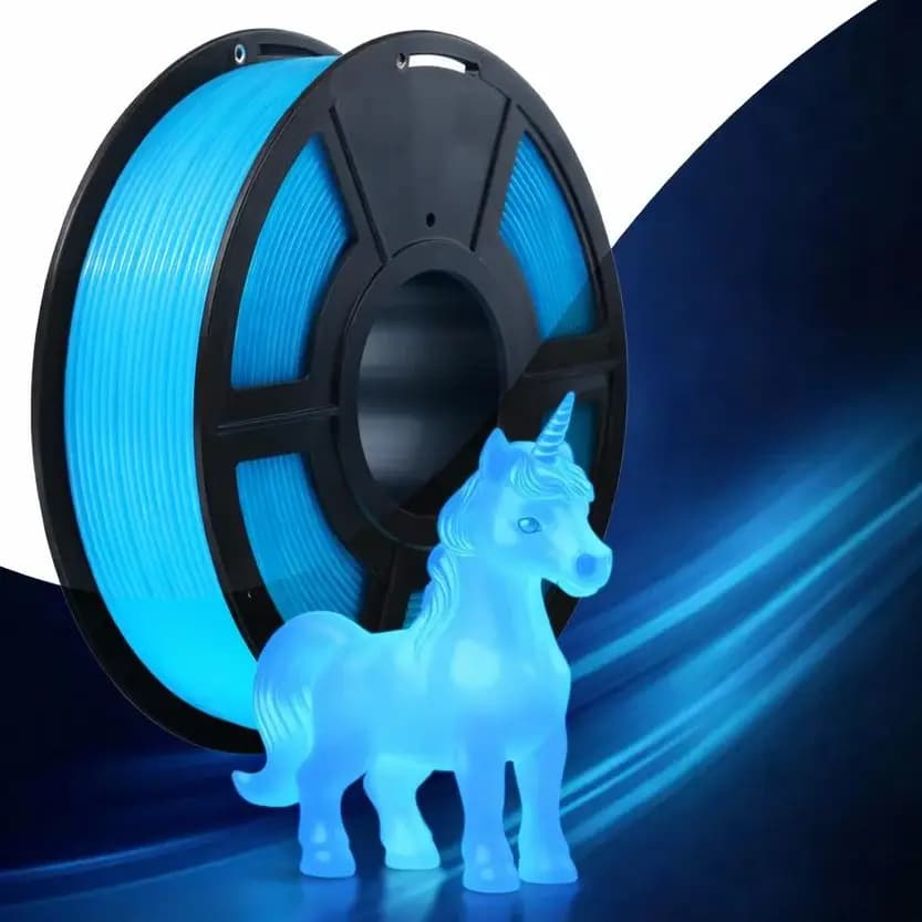 Fluorescent 3D Printer Filament, PLA 1,75mm Compatible with Most FDM Printers, 250g Coil, Dimensional Accuracy +/- 0.03 mm