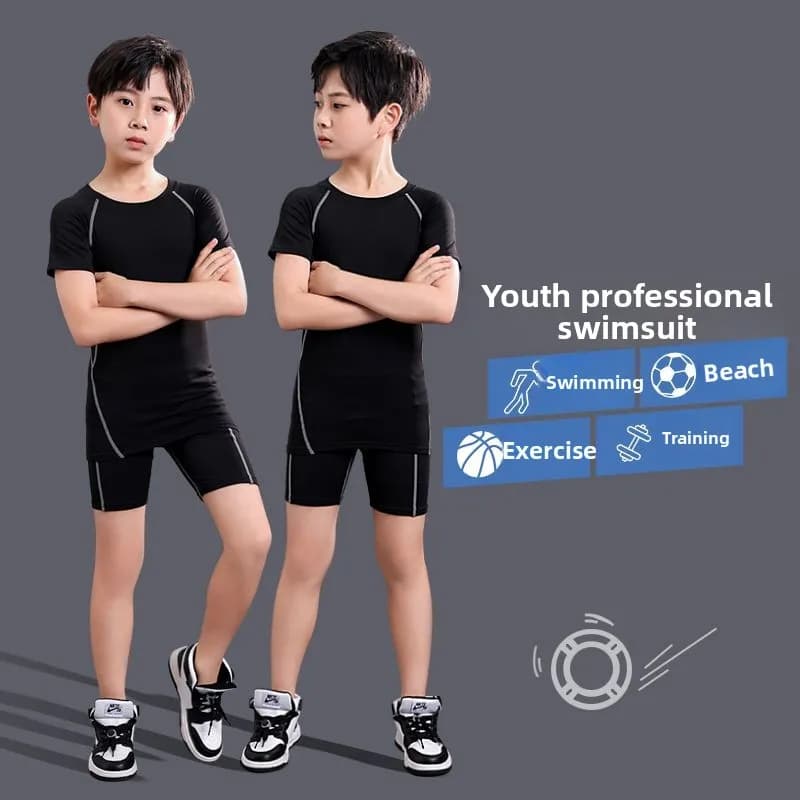 Set of swimsuits for original solar protection for boys, swimsuits divided for children