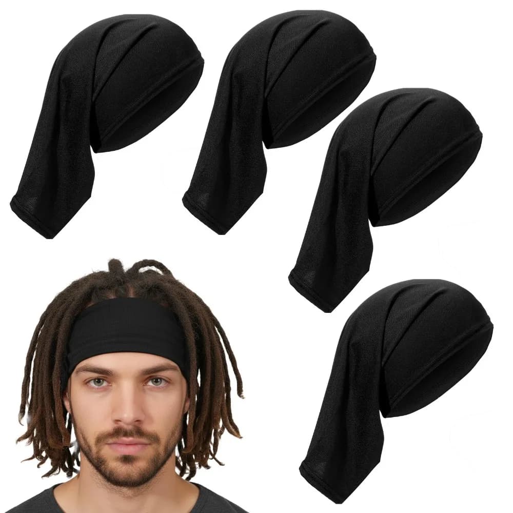 6 pieces Dreadlock Cap Tube Bands Elastic for long hair Dreads Head Wraps Locs Socks for Dreads, Dreadlock cap in spandex unisex for daywear