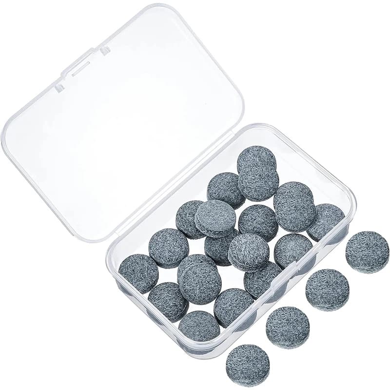 Set di 20 Punte per Stecca da Biliardo con Scatola Portaoggetti, Ricambi per Stecche da Pool e Snooker
