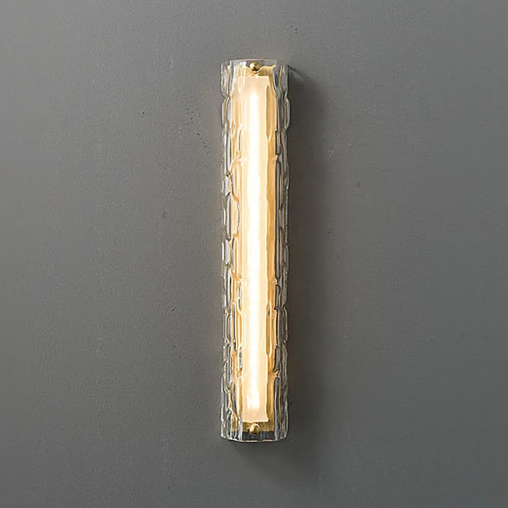 Light Luxury Copper Wall Lamp Modern Minimalist Living Room Tv Background Corridor Bedroom Bedside Crystal Glass Long Lighting