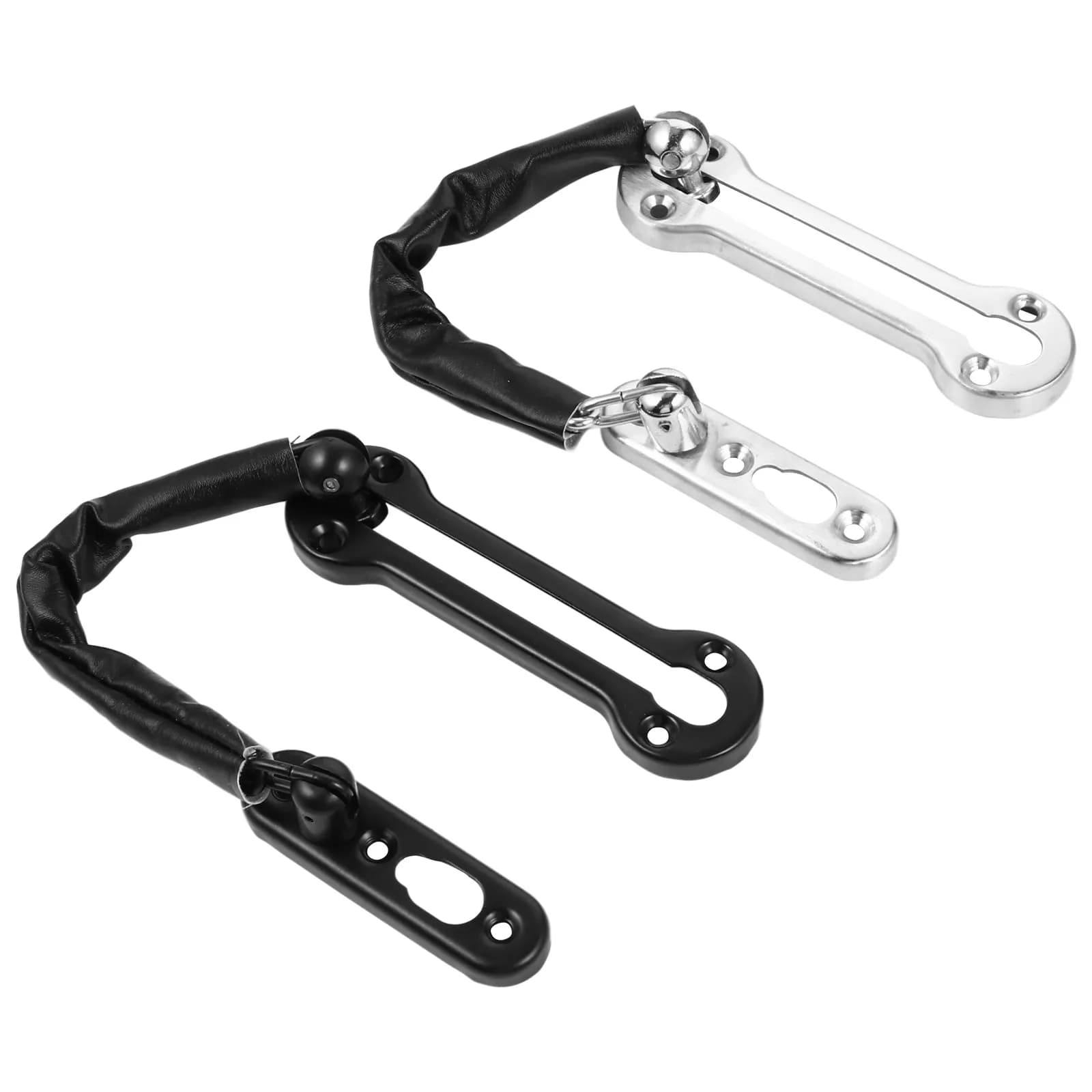 2 Pezzi Catena per Porta in Acciaio Inossidabile, Serratura Antifurto, Chiusura di Sicurezza per Hotel e Casa, Accessorio per Porta, Robusta Chiusura a Scatto