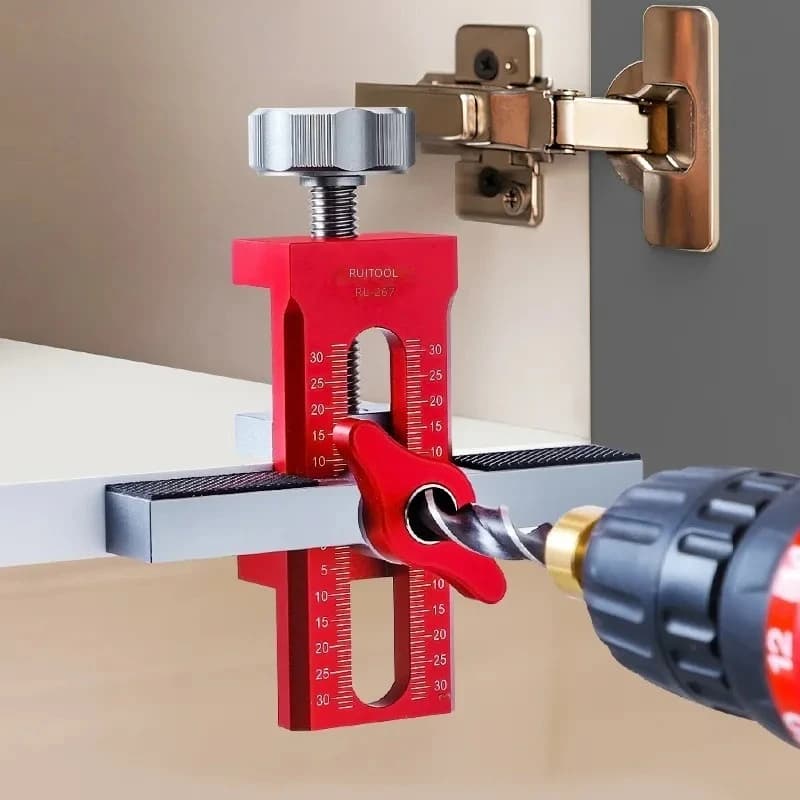 Aluminum Alloy Cabinet Door Installation Aid Rebound Device Punching Wardrobe Hanging Door Lifter Leveler DIY Woodworking