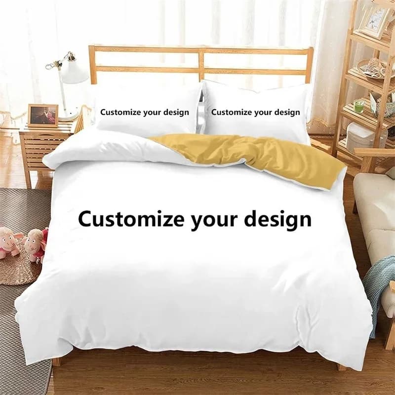 Set biancheria da letto personalizzata stampato in 3D Copripiumino personalizzato in microfibra con federe Twin Full Queen King Size Qualsiasi dimensione immagine