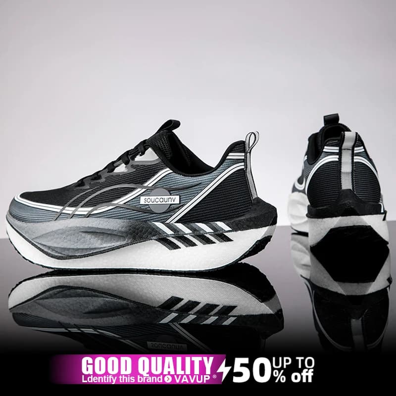Men Running Shoes Carbon Board Speciality Marathon Sports Breathable Lightweight Women's Comfortable Athletic Nonskid Sneakers