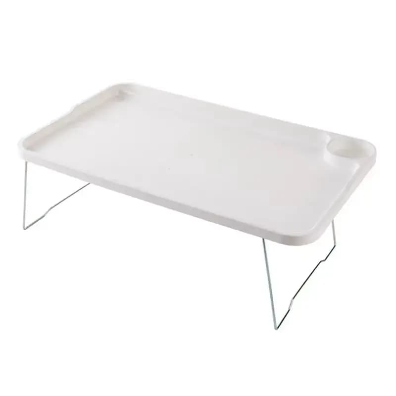 Tavolo da letto per laptop Vassoio da letto stabile Scrivania Tavolo da laptop pieghevole portatile con portabicchieri per dormitorio studentesco per divano