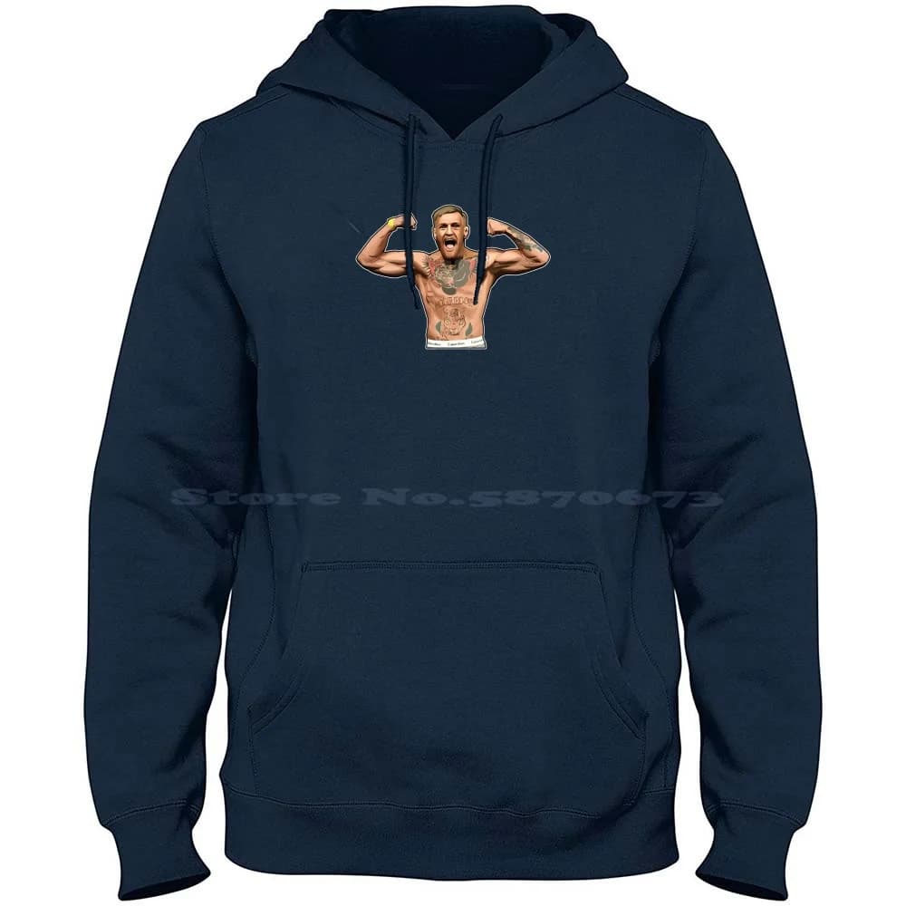 Mcgregor Power Muscle 100% Cotton Hoodie T Shirt Conor Mcgregor Notorious Boxing Ireland Fight Champion Nurmagomedov