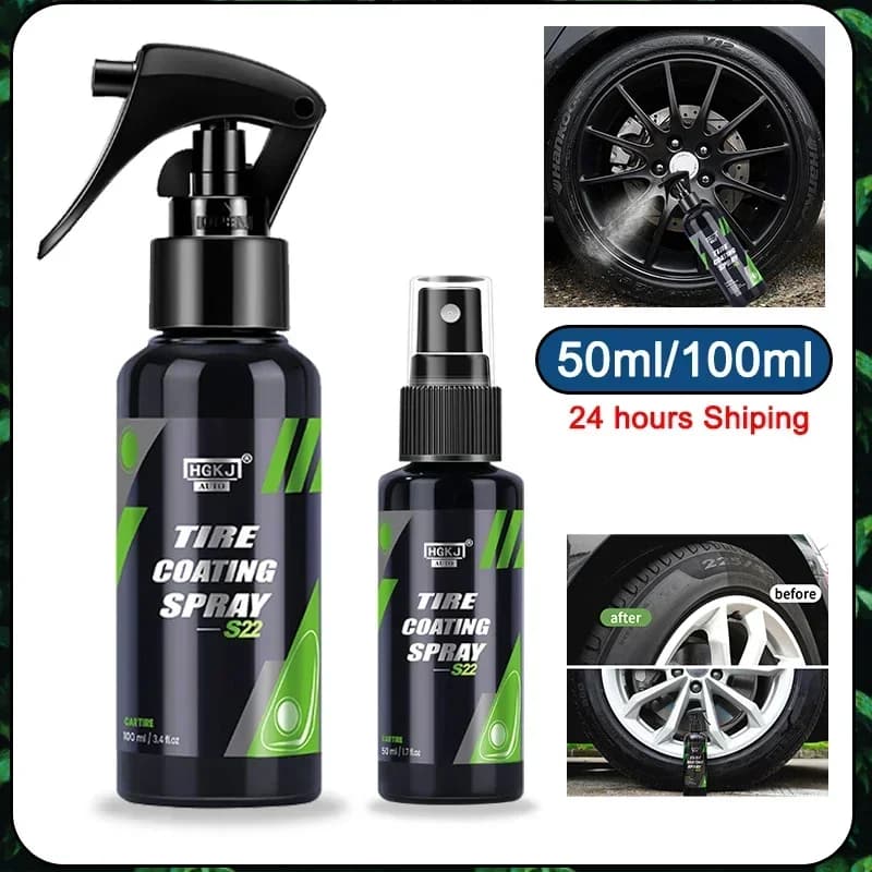 S22 Tire Gloss Car Tire Coating Spray Car Wheel Rust Dust Remover Spray Cleaning Tool Auto hydrofobic sealer Wax Rim Cleaner