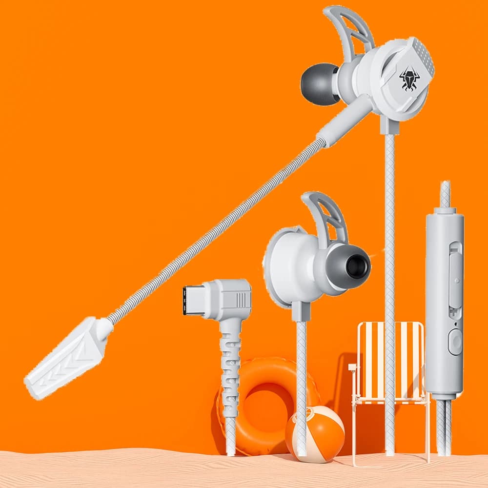 Headphones type c headphones with microphone along Lsolating Noise headphones wired in-Ear gm2 Bass Auriculares Wire Headset