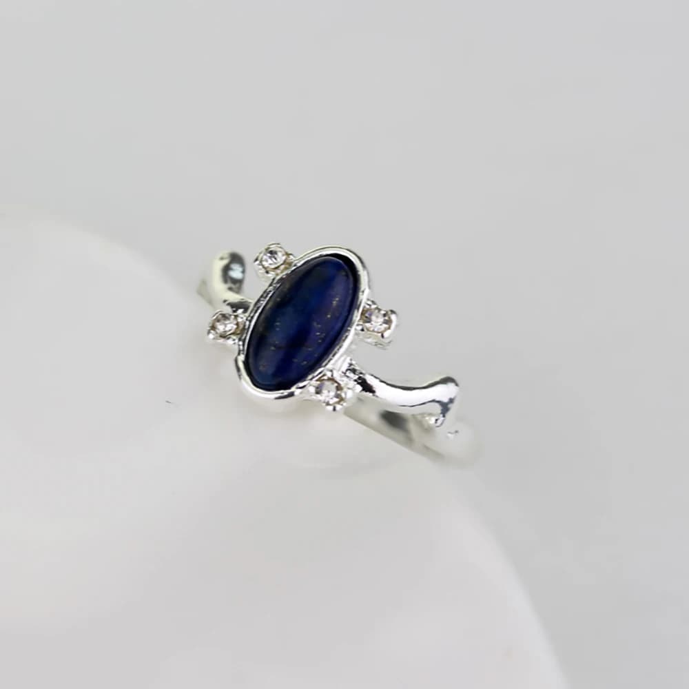 1 pz The Vampire Diaries Anelli Elena Gilbert Luce diurna Anelli Anello di cristallo vintage con lapislazzuli blu FashionJewelry Film Cosplay
