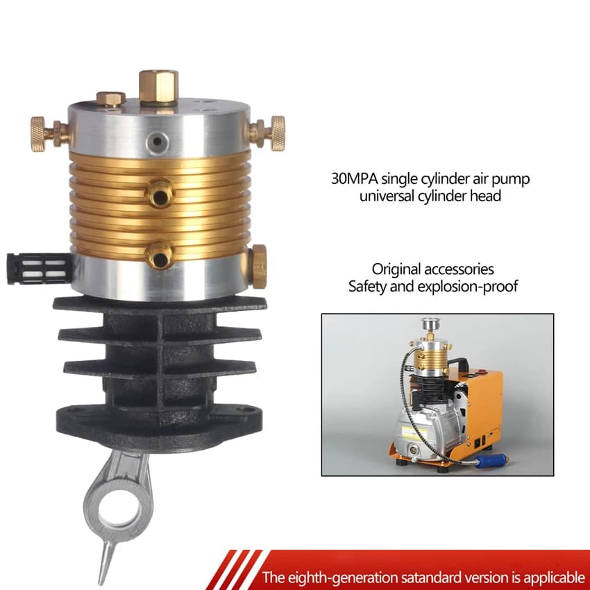 Pompa di gonfiaggio ad alta pressione monocilindrico 30MPA Testa della pompa universale 4500psi Parti di riparazione Set testata