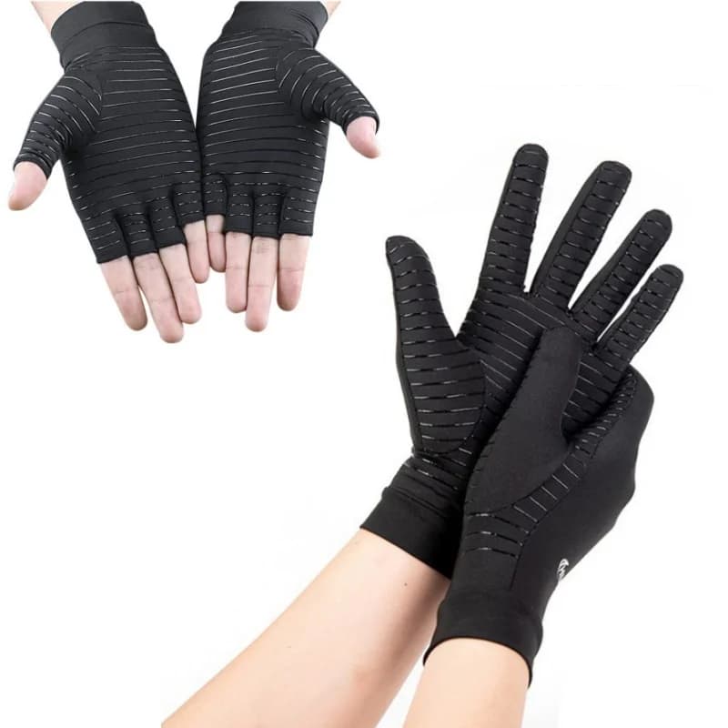 Guanti da uomo in fibra di rame Spandex Touch Screen Running Sports guanti da ciclismo caldi invernali guanti a dita intere