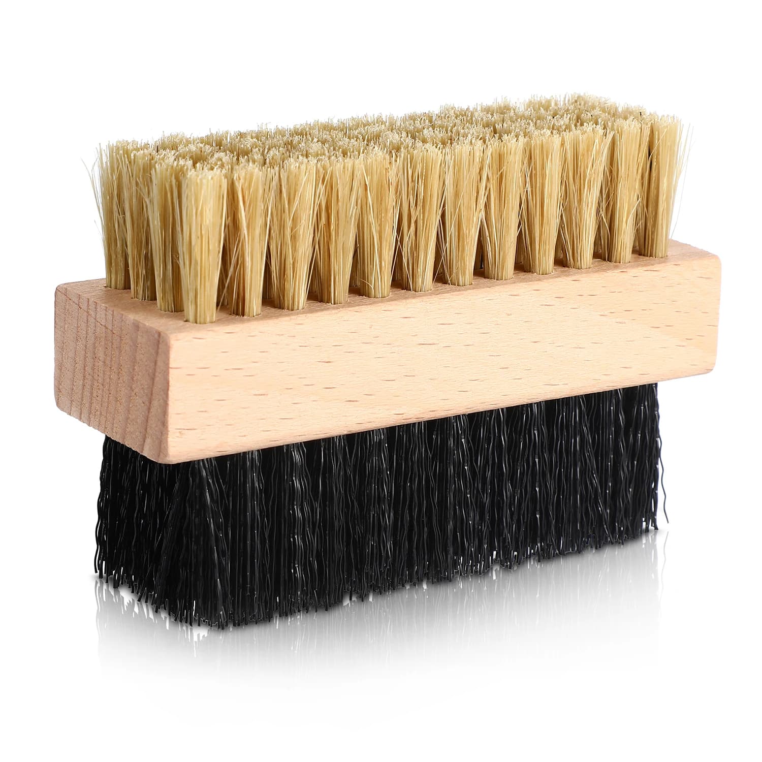 Set di spazzole per la pulizia delle scarpe da ginnastica a doppia faccia Kit di spazzole per la pulizia delle scarpe con setole di cinghiale e plastica