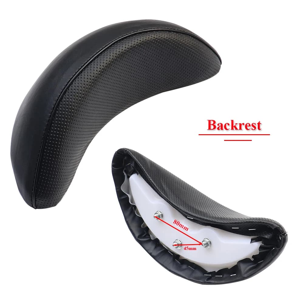 Cuscino cuscino schienale Sissy Bar passeggero sedile moto per Harley Honda Suzuki Kawasaki Scooter elettrico sedili in pelle nera
