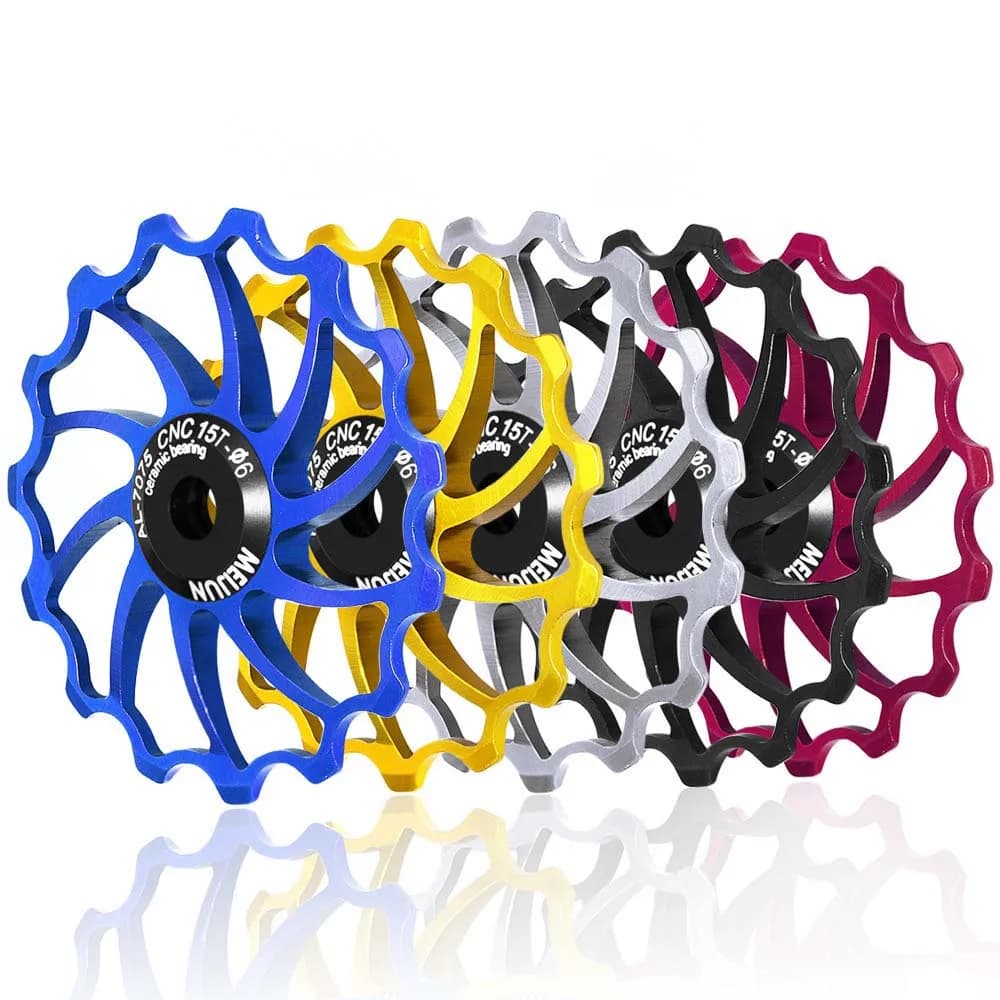 MTB Mountain Bike Ceramica Parti di biciclette 14T 15T 16T Puleggia Ruota guida Deragliatore posteriore Guida Cuscinetto a rulli