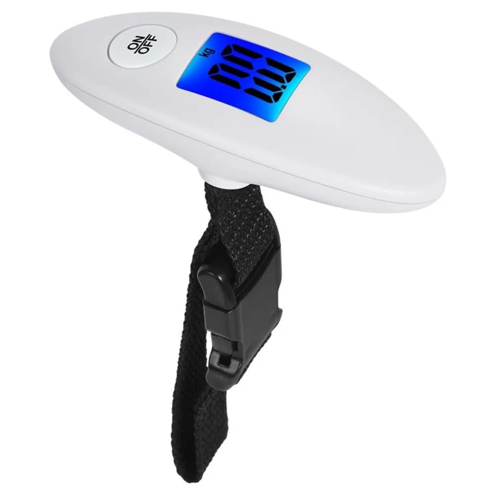 Bilancia Elettronica per Bagagli a Forma di Asta, Display LCD, Bilancia da Viaggio in kg/lb, Mini Bilancia per Valigie Durevole e ad Alta Precisione