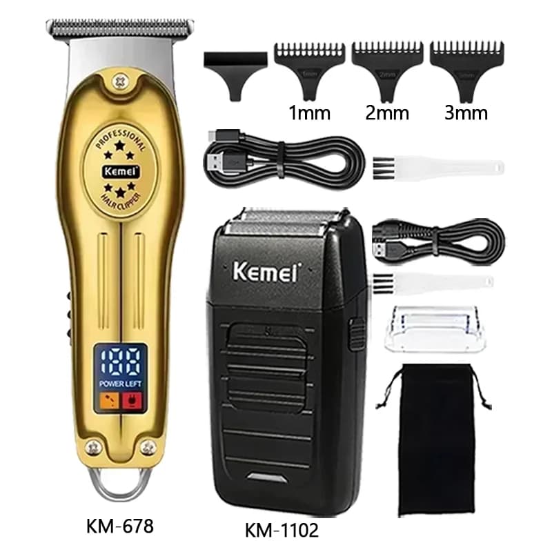 Kemei Km-2299 Km-678 Km-1102 Professional Hair Clipper Electric Hair Cutting Machine Vector Motor Haircut Clipper for Men