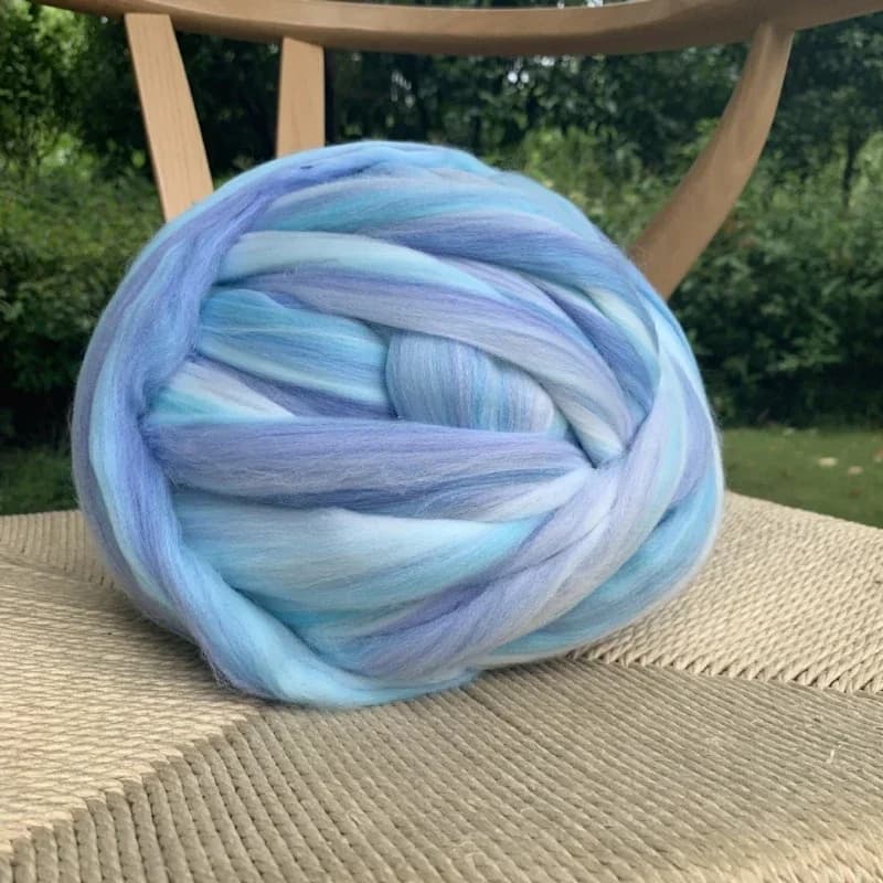 500g super thick 8cm wool hand-woven blanket scarf hat cat's nest pillow wool
