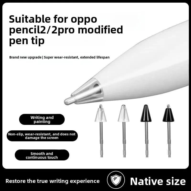 Pennini per penna stilo per OPPO Pencil 2 | Pennino per penna per tablet resistente all'usura antiscivolo con punta per penna in metallo di ricambio 2Pro