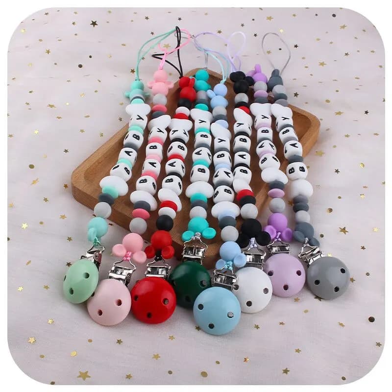 Clip per ciuccio per bambini Catene porta capezzoli fittizie personalizzate Stile nordico Regalo per neonati Massaggiagengive Accessori per neonati