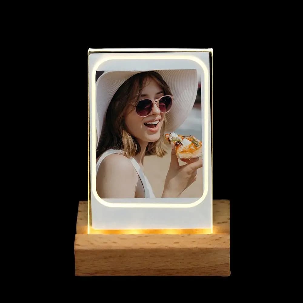 Frame for photo vertical camera instant LED light acrylic 3 inch photo table for Fujifilm Instax mini Desktop Decor