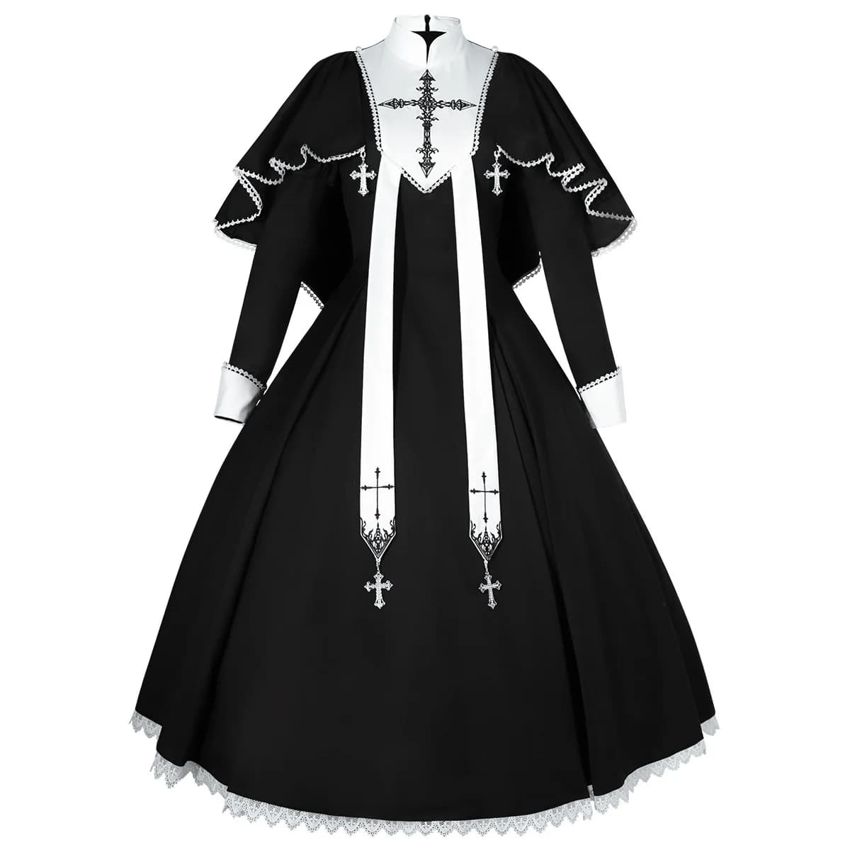 Abito Lolita originale da donna in stile suora - Gonna casual dolce quotidiana