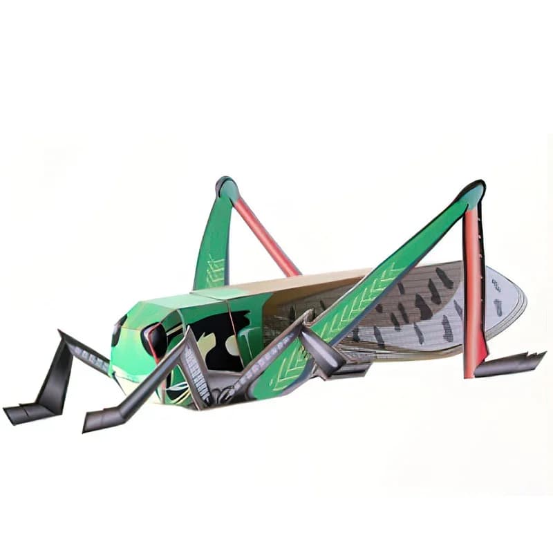 Locust Insect Origami Art Mini 3D Folded Paper Model Papercraft Animal Figure DIY Kids Adult Handmade Craft Toys QD-307