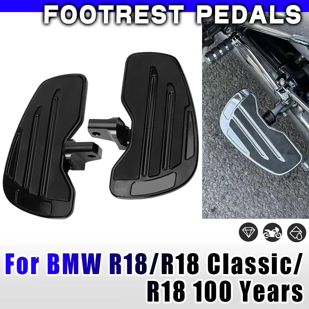Pedane Anteriori Larghe per Conducente e Passeggero Compatibili con BMW R 18, R18 100 Years, R18 Classic