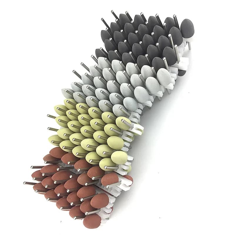 50 pcs/Bag Polisher Dentale Accessories Kit 2.35mm Rubber Silicone Polishers Frese Whitening Tooth Supply 12 Optional Types