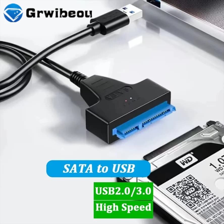 Nuovo cavo da SATA a USB 3.0 2.0 Supporto da 6 Gbps Cavo adattatore per disco rigido SSD HDD esterno da 2,5 pollici Convertitore connettore computer