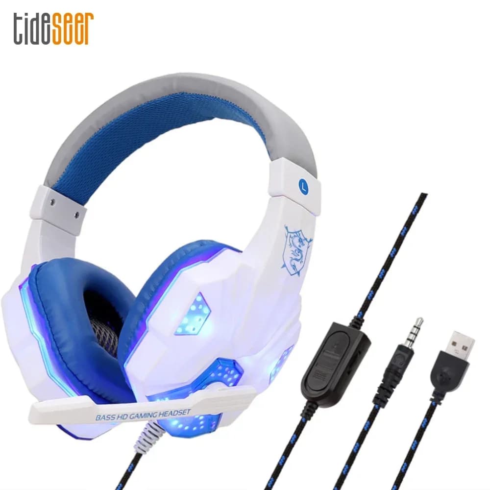 20-piece wired gaming headphones with microphone Play heads for PS4 Xbox PC Computer mobile phone Laptop stereo headset for low