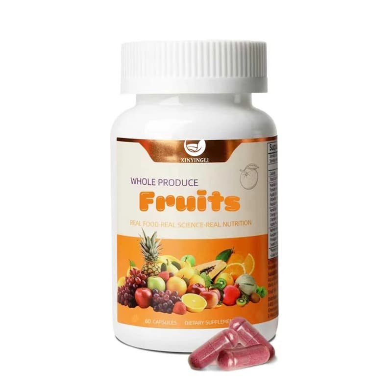 Frutta - integratore alimentare, una miscela di 20 frutti naturali interi. Completamente naturale, superfood fresco ricco di vitamine e minerali