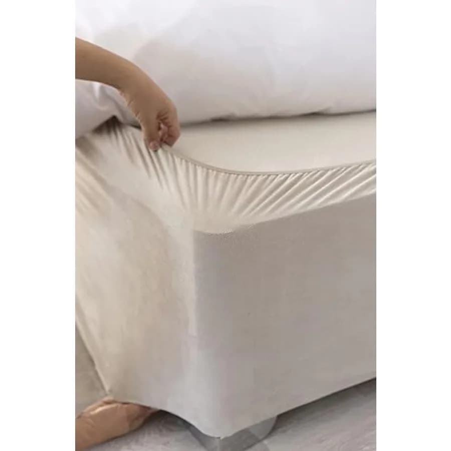 Copri Box Spring - Trasforma il Tuo Letto con Questo Copriletto Completamente Elasticizzato in Finta Pelle Scamosciata e Elasticizzato su 4 Lati
