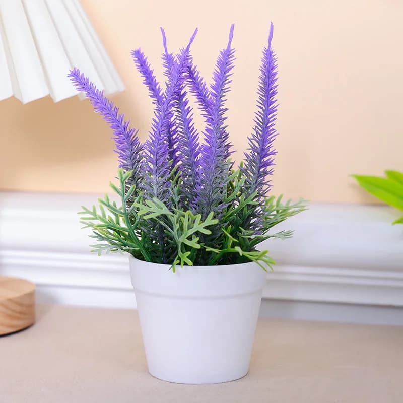 1pc-17CM simulation lavender vase, home decoration, office desktop decoration, realistic, home opening gifts, artificial plants