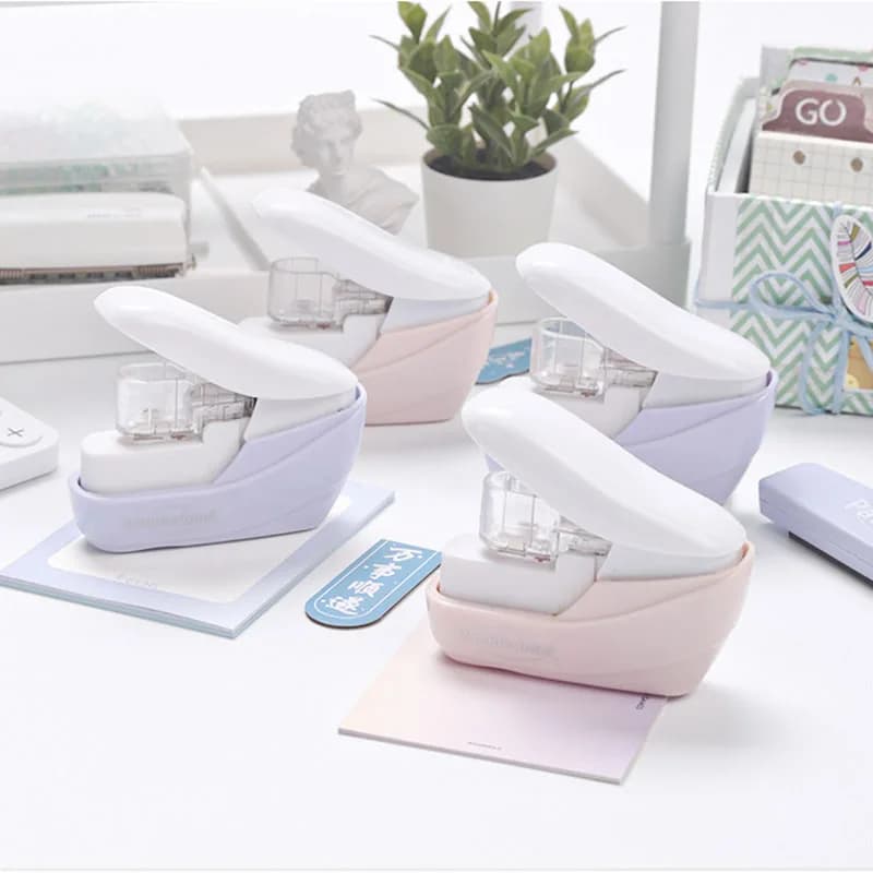 Mini No Nails cucitrice facile senza sforzo cucitrice cucitrice per libri senza cucitrice per graffette forniture per rilegatura per ufficio materiale scolastico