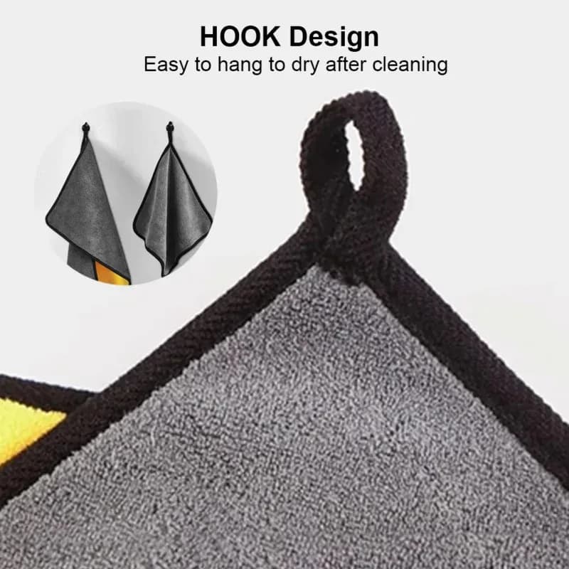5 pcs microfiber cleaning towels for car thicken double layer soft towel drying for car care details towel rags to wash 30/40/60 cm