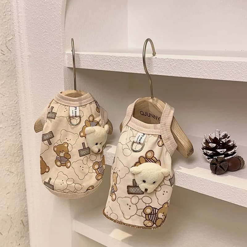 Pet Spring Home Vestito con Bretelle per Gatti e Cani di Piccola Taglia, Abbigliamento per Cuccioli e Cani di Piccola Taglia