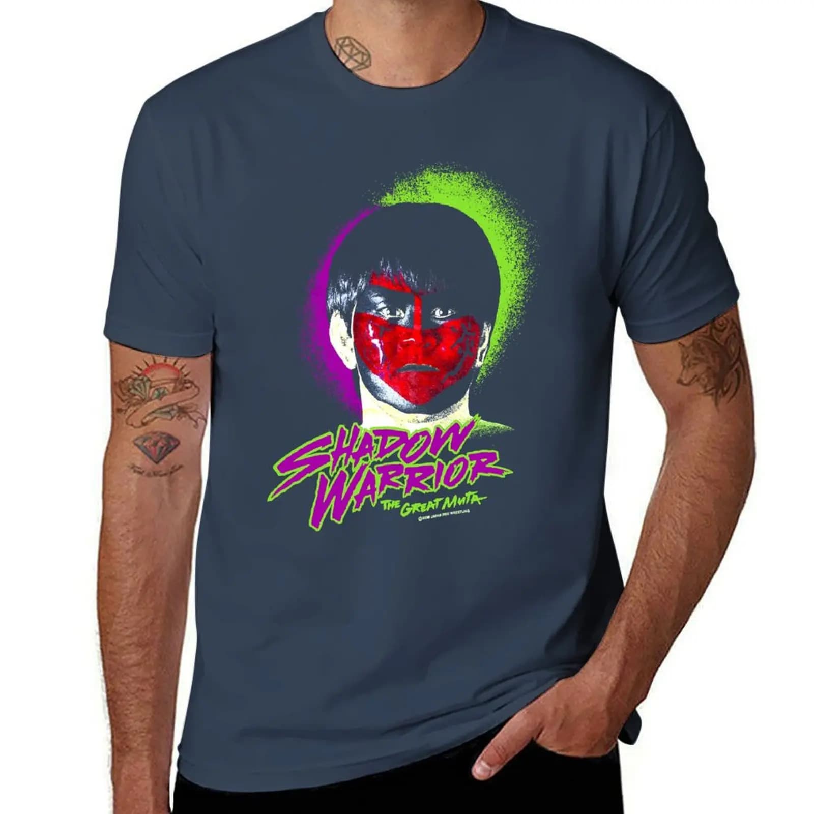 Shadow The Warrior Muta WCW - - Fantastica maglietta NWA Premium, maglietta casual natalizia a maniche corte