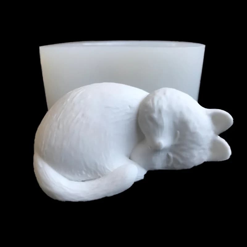 Lazy Cat Silicone Mold Flip Cake Molds Flip Candy Tools Chocolate Handmade Candle Moulds